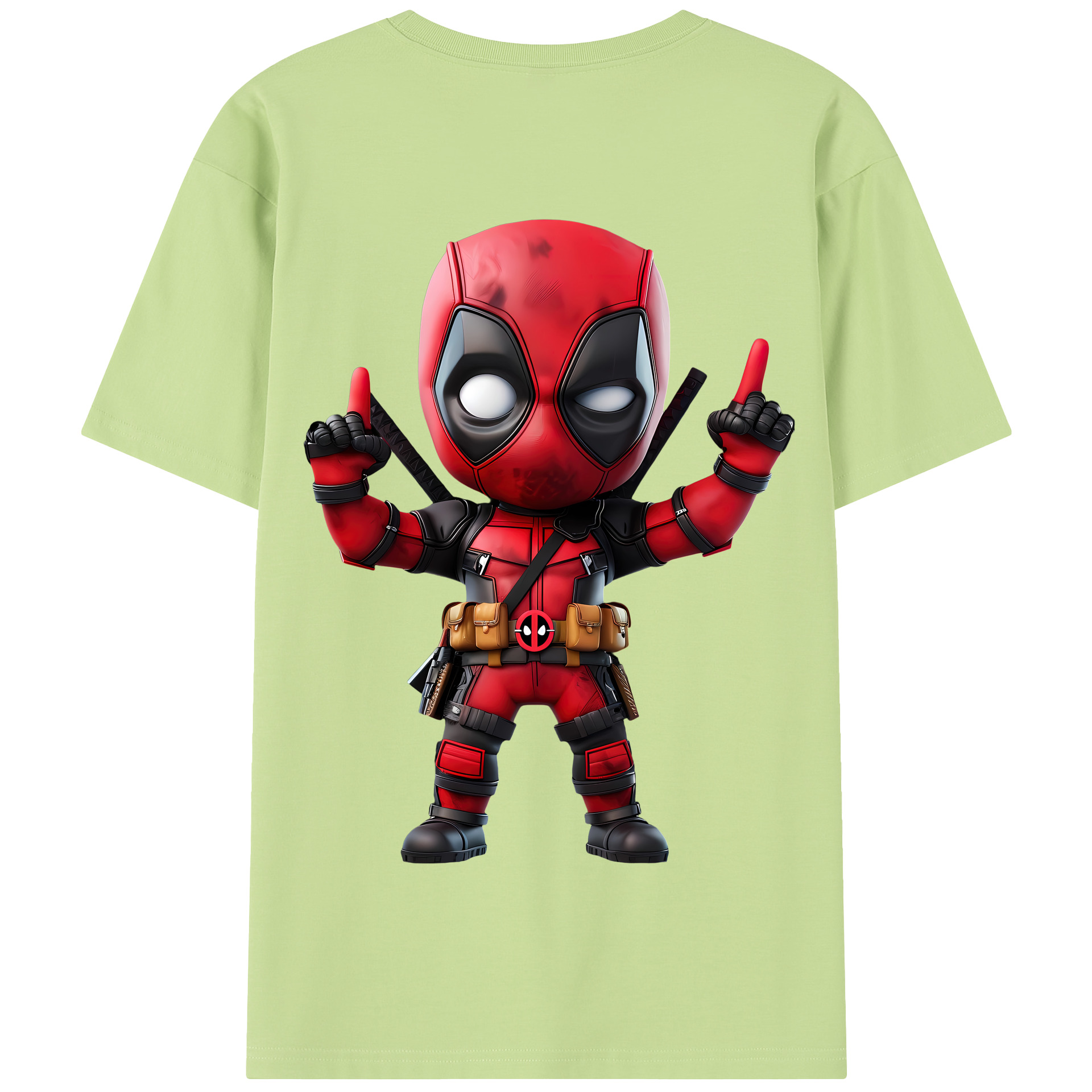 （画像用） Deadpool デッドプール 綿100％半袖Tシャツ（背面プリント）